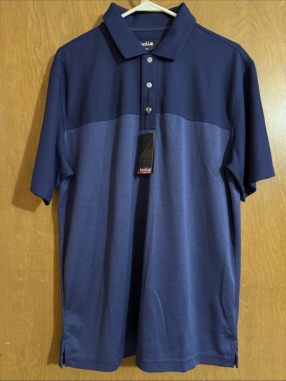 bolle Men's Two-Tone Navy Polo